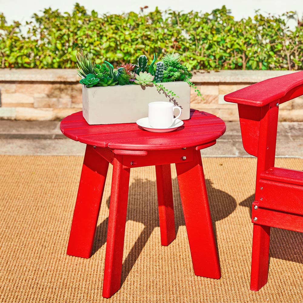 Outdoor side table, red deals