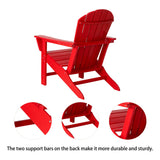 Elm PLUS Eco-Friendly Red Recycled HDPE Outdoor Adirondack Chair